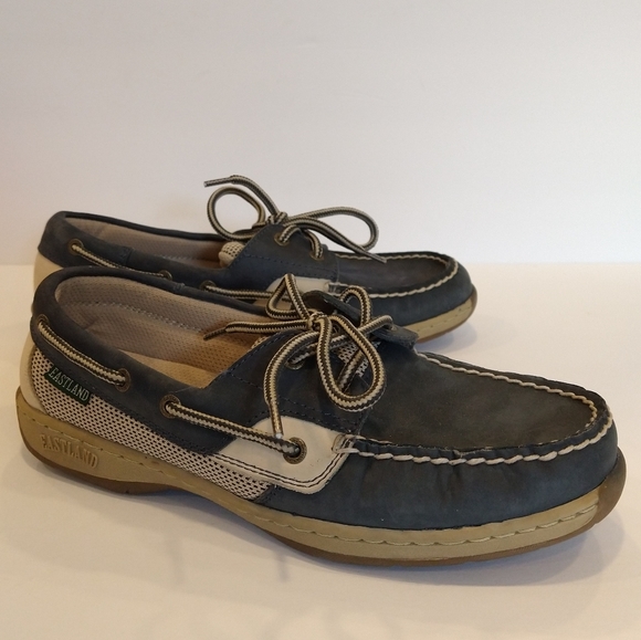 Eastland Blue and Cream Loafers Solstice 7 1/2 - Picture 15 of 16